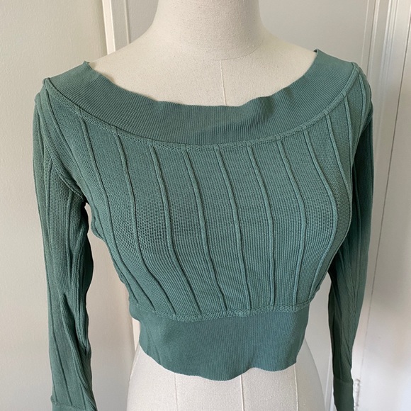 Alaïa sage green sweater top - Picture 3 of 4
